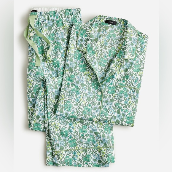 J. Crew Other - J. Crew 100% Cotton Women's Green Floral Pajama Pants